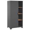 Kinderkleiderschrank Leaf - Graphitfarben, MODERN, Holzwerkstoff (88,5/179,5/52cm) - MID.YOU