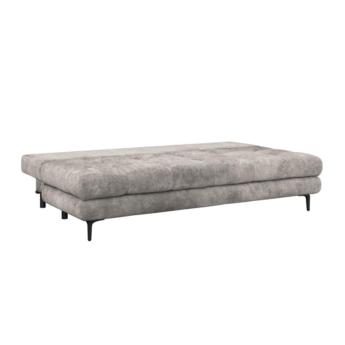 Schlafsofa Perla Grau B: 203 cm - Schwarz/Grau, KONVENTIONELL, Textil (203/94/96cm)