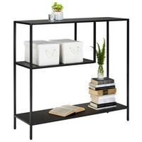 Regál GABE, čierny - čierna, Modern, kov/kompozitné drevo (100/96/33cm) - Mömax