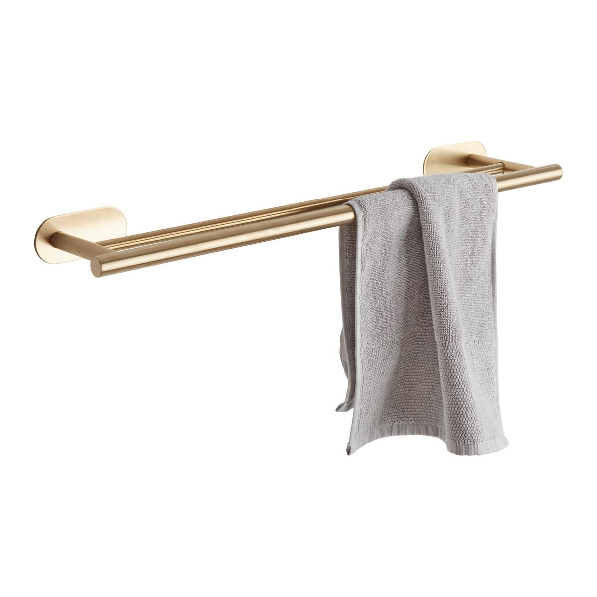Tyč na ručníky TURBO-LOC -SB- - barvy zlata, Lifestyle, kov (60/4,5/14cm) - Mömax
