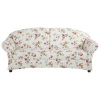 3-sitzer-sofa Corona Rot/weiß, Blumen Design - Rot/Nussbaumfarben, Design, Textil (202/85/81cm) - Max Winzer