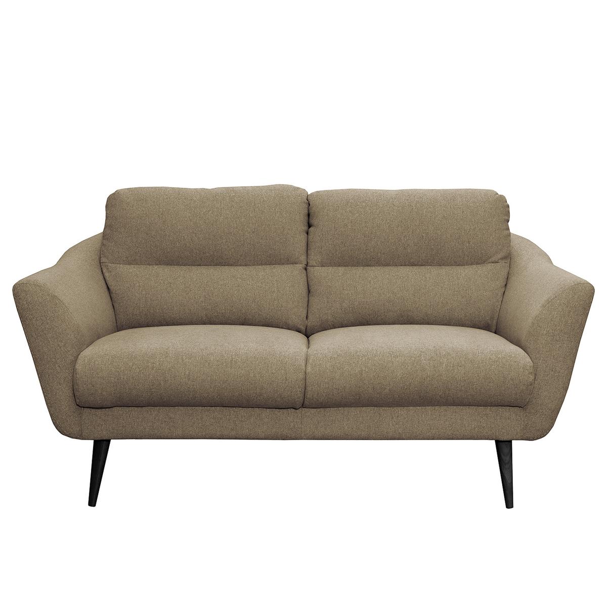 2-Sitzer-Sofa Tromso Braun B: 158 cm - Schwarz/Braun, Design, Textil (158/87/88cm) - Livetastic
