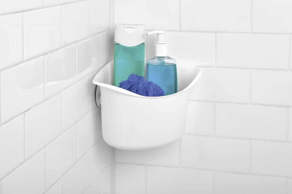 Sprchový Koš Easy - Corner - bílá, Moderní, plast (24,8/20/14,35cm) - Premium Living