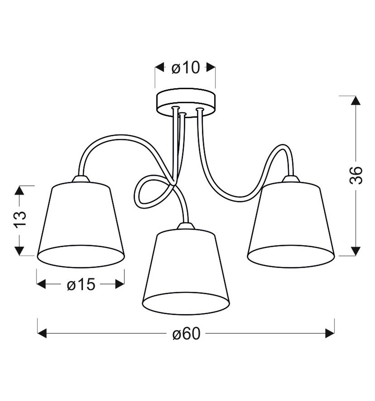Deckenleuchte 33-70746 Luk - Chromfarben, KONVENTIONELL, Kunststoff/Metall (60/60/36cm)