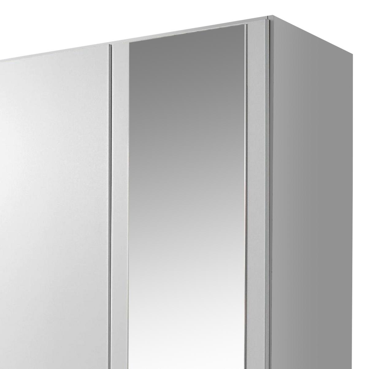 Drehtürenschrank "tübingen" , Weiß - Weiß, Design, Glas/Holzwerkstoff (136/197/54cm) - Rauch Möbel