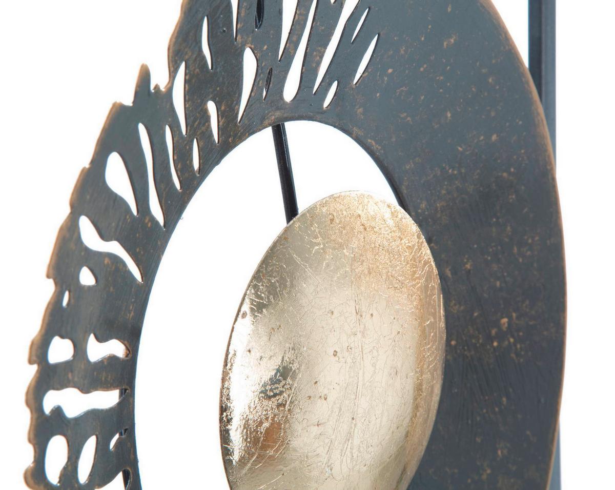 Wanddeko Ring Chrom/Goldfarben B: 31 cm - Chromfarben/Goldfarben, Basics, Metall (31/89.5/3cm)