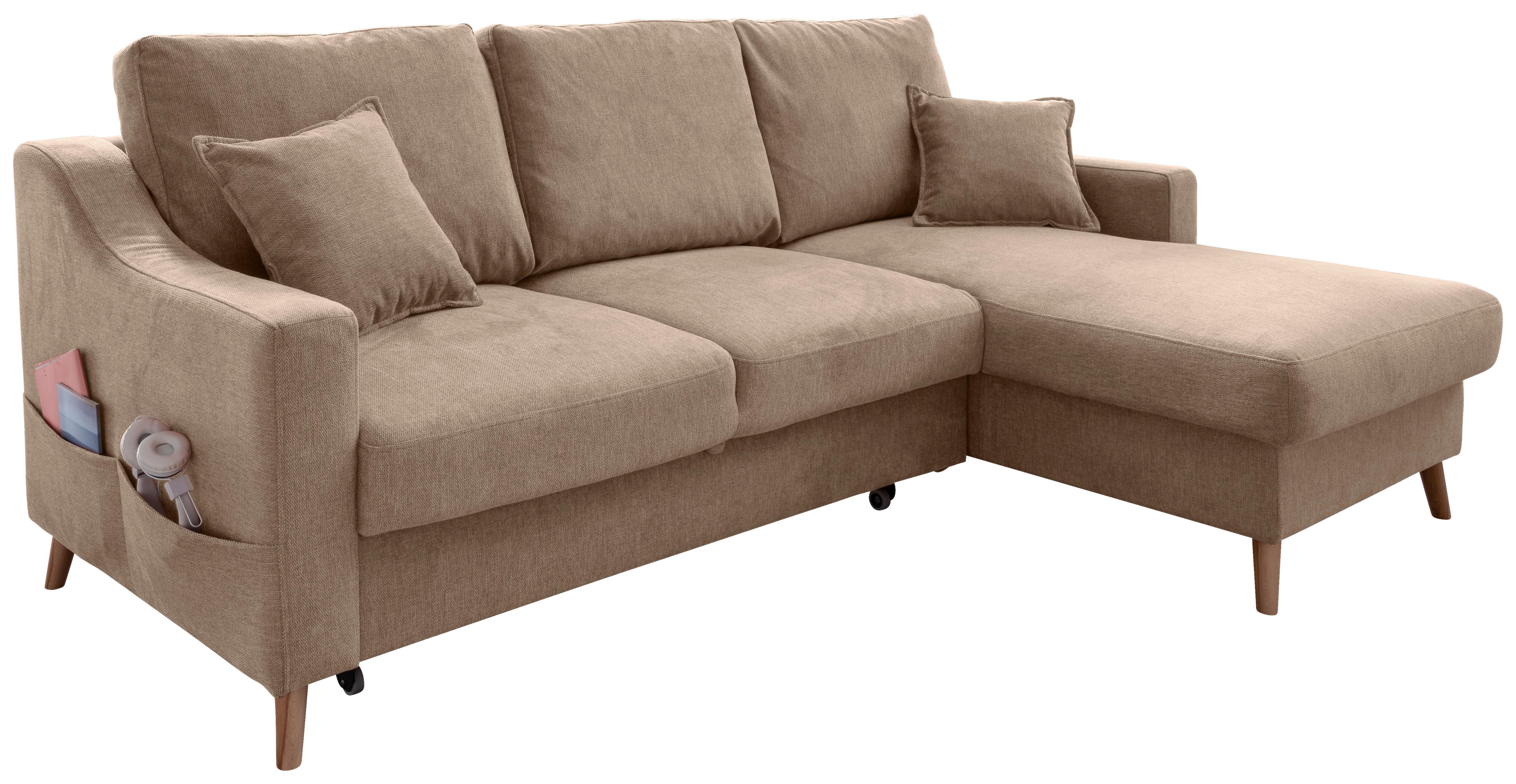 Ecksofa Valentina Hellbraun S: 228x150 Cm - Hellbraun/Naturfarben, MODERN, Textil (228/150cm) - Livetastic