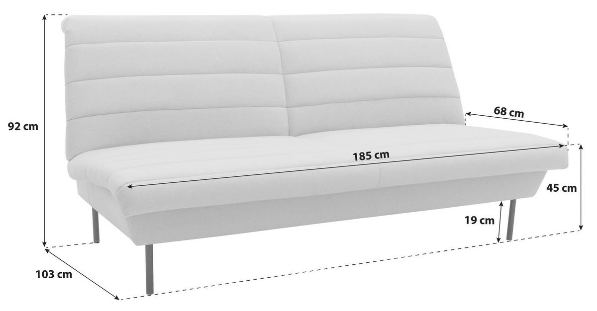 2-sitzer-sofa Looks Ix Anthrazit - Anthrazit/Schwarz, Design, Textil (185/92/103cm) - LOOKS by W.Joop