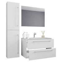 Badezimmer Badinos - Weiß, MODERN, Keramik/Holzwerkstoff (93cm) - MID.YOU