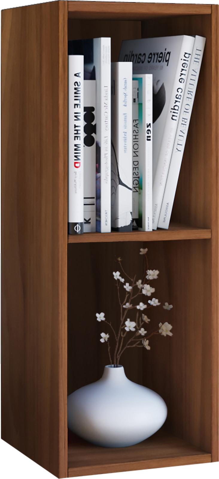 Regál na šanóny š: 34 cm, farby orecha - farba orecha, Basics, kompozitné drevo (34/72/30cm) - MID.YOU