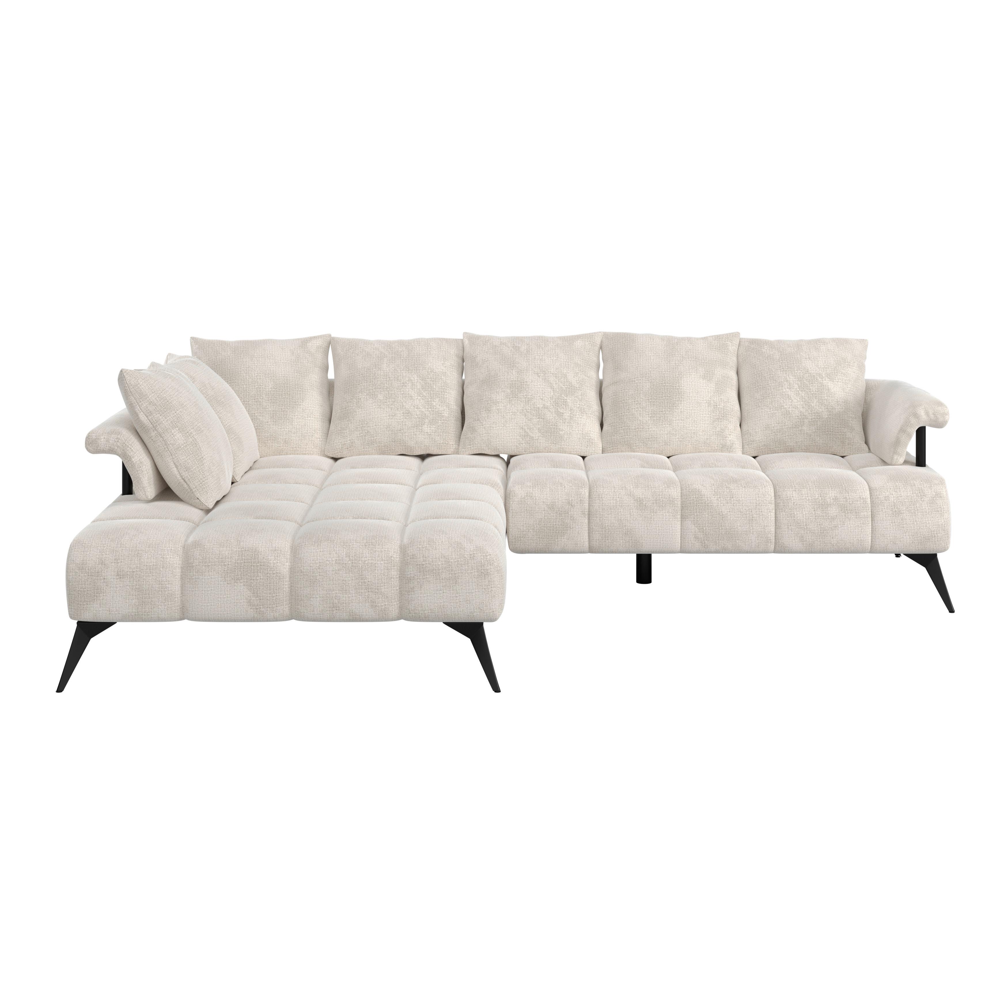 Ecksofa Vanessa New - Beige/Schwarz, MODERN, Textil (200/297cm)
