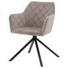 Stuhl Patti Beige, Sitzfl. 360° drehbar - Beige/Schwarz, KONVENTIONELL, Textil/Metall (58/81/54cm)