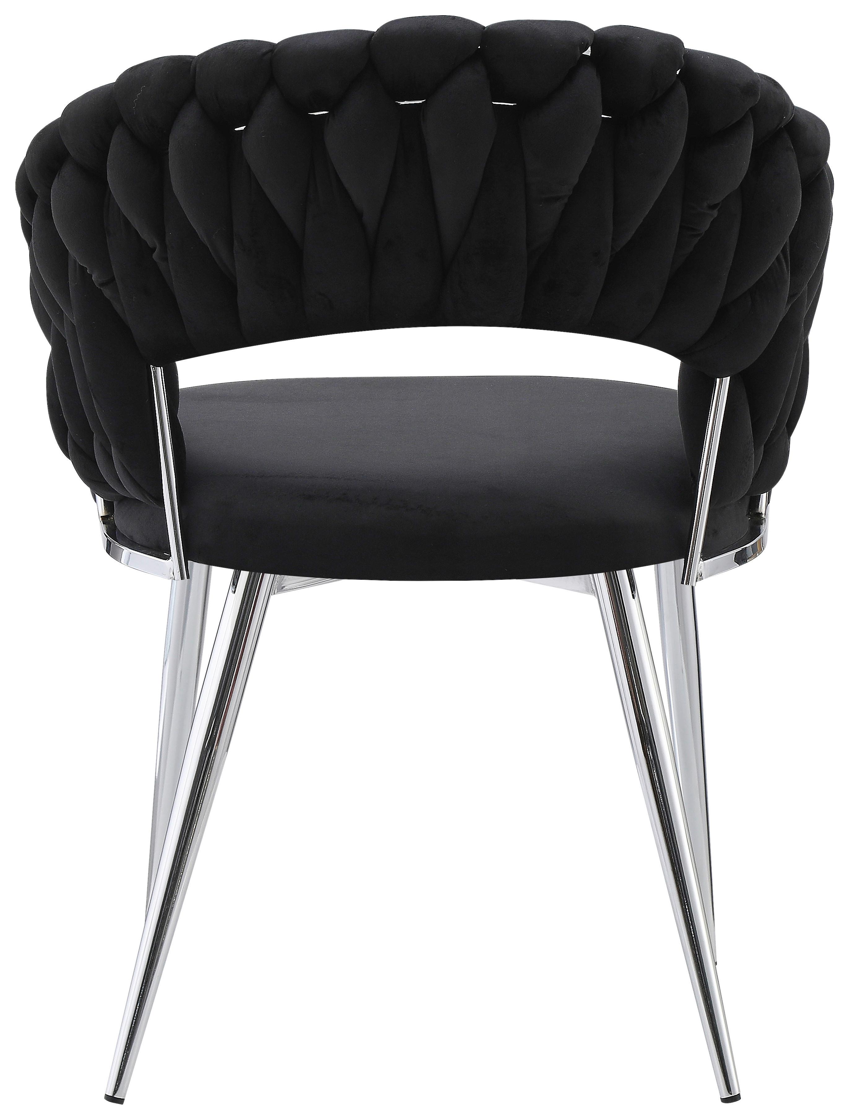 Sada židlí s područkami černá/barvy stříbra - černá/barvy stříbra, Design, kov/plast (46/84/60cm) - Kayoom