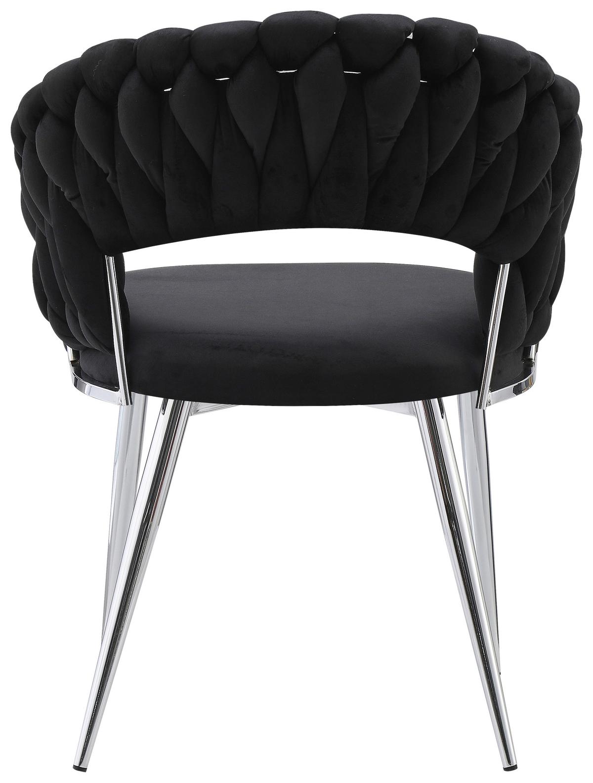 Sada stoličiek s podrúčkami čierna/strieborná - čierna/strieborná, Design, kov/plast (61/82/60cm) - Kayoom
