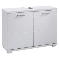 Waschbeckenunterschrank Mit Türdämpfung Nebraska B: 80 Cm - Chromfarben/Weiß, MODERN, Holzwerkstoff (80/59/31,5cm) - MID.YOU