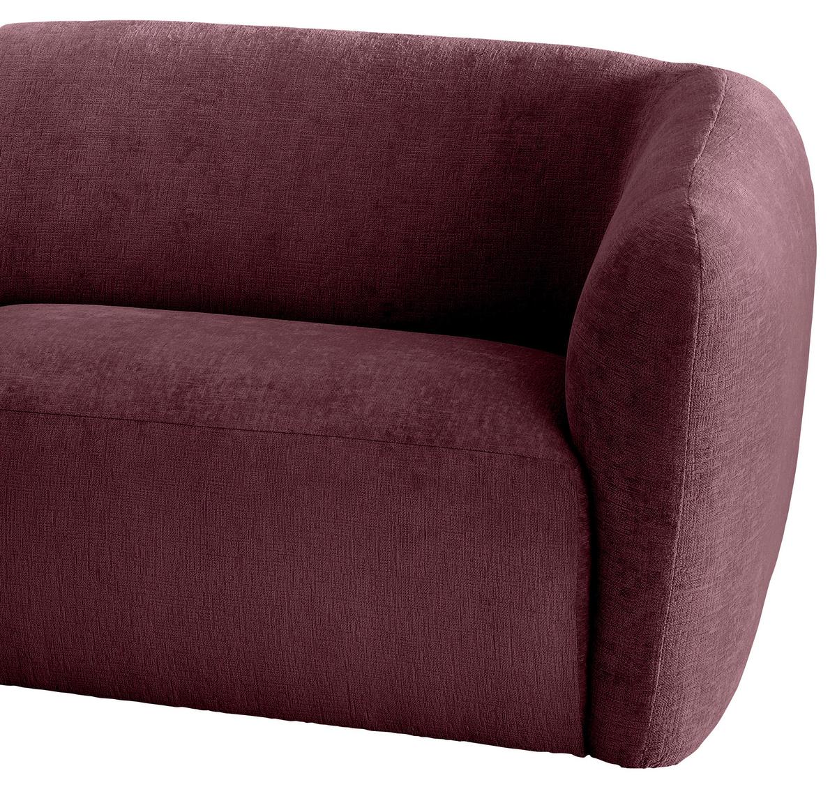 Ecksofa Jesi, Bordeaux S: 182x276 Cm - Bordeaux/Schwarz, MODERN, Textil (182/276cm) - Livetastic