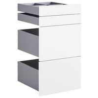 Schubladeneinsatz Unit Weiß B: 45,3 cm 4 Fächer - Weiß, MODERN, Holzwerkstoff (45,3/83/47cm) - Ondega