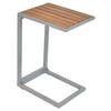 Gartenbeistelltisch Cee - Silberfarben/Naturfarben, MODERN, Holz/Metall (41/32/61cm) - Gardenson