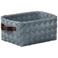 Tárolódoboz Julius - barna/kék, Konventionell, műanyag (18/26/13cm) - James Wood