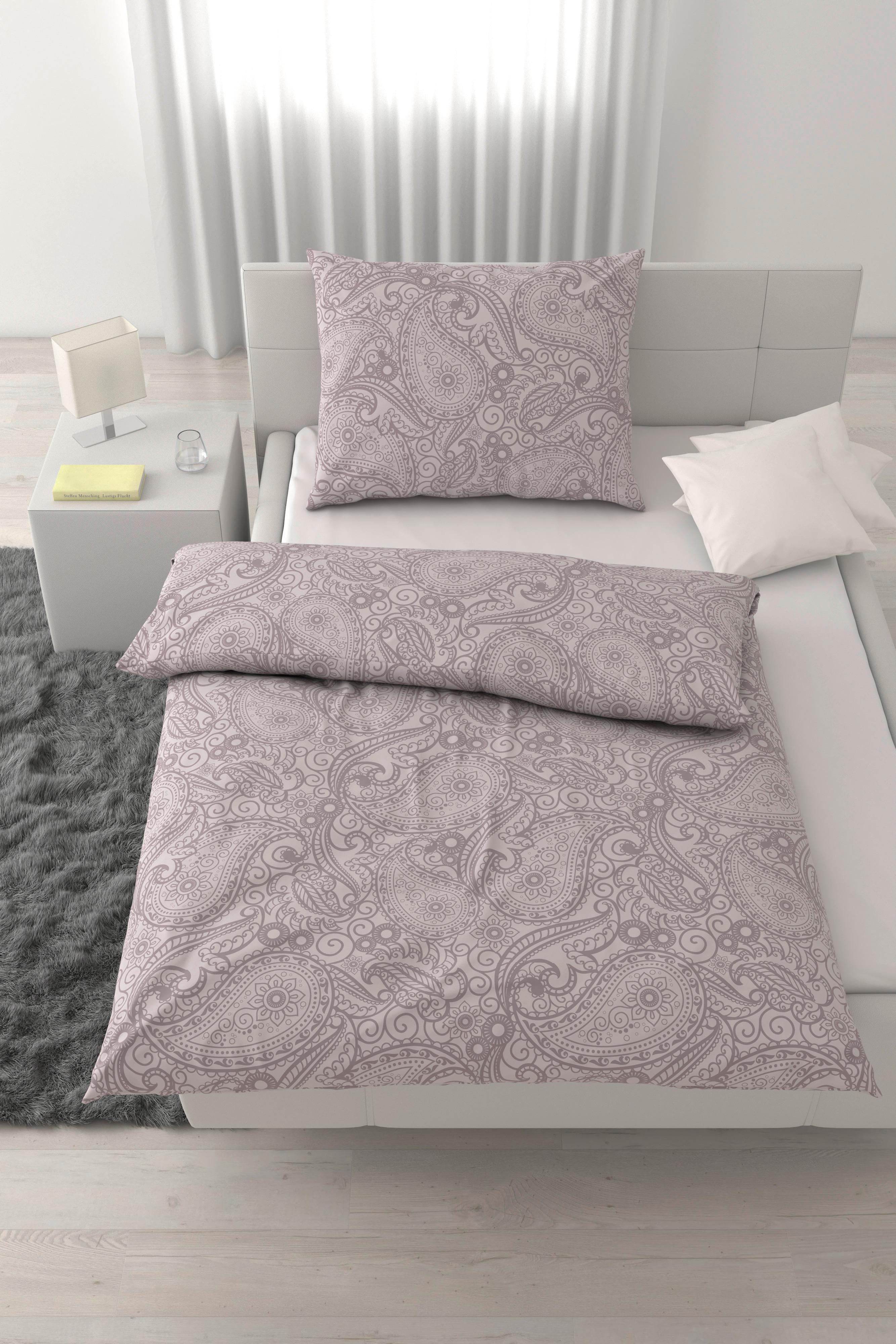 POSTEĽNÁ BIELIZEŇ PAISLEY - staroružová, textil (140/200cm) - Mömax