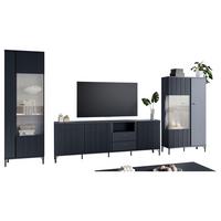 STAPELPROGRAMM Lusaka Schwarz B: 350 cm - Schwarz, Trend, Glas/Holzwerkstoff (350/194/40cm)