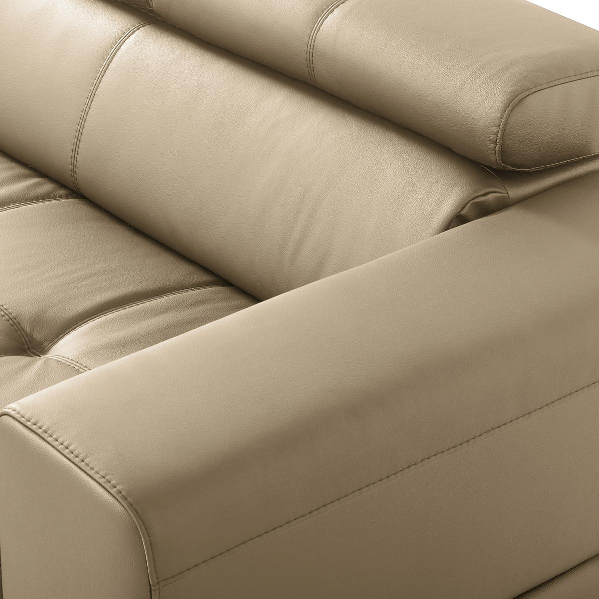 Ecksofa Torino Teilleder Hellgrau 173x247 - Hellgrau/Schwarz, Design, Leder/Textil (173/247cm) - Livetastic