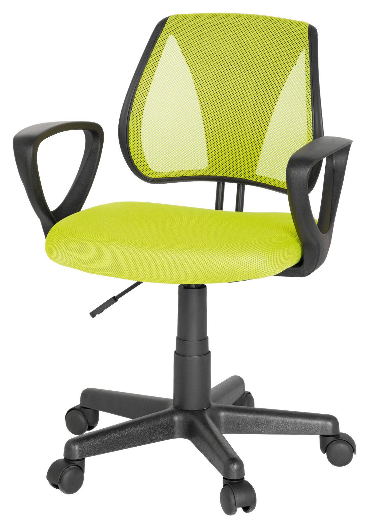 Jugenddrehstuhl Kiddy CD Grün - Schwarz/Grün, Basics, Kunststoff (58/75-92/45cm) - MID.YOU
