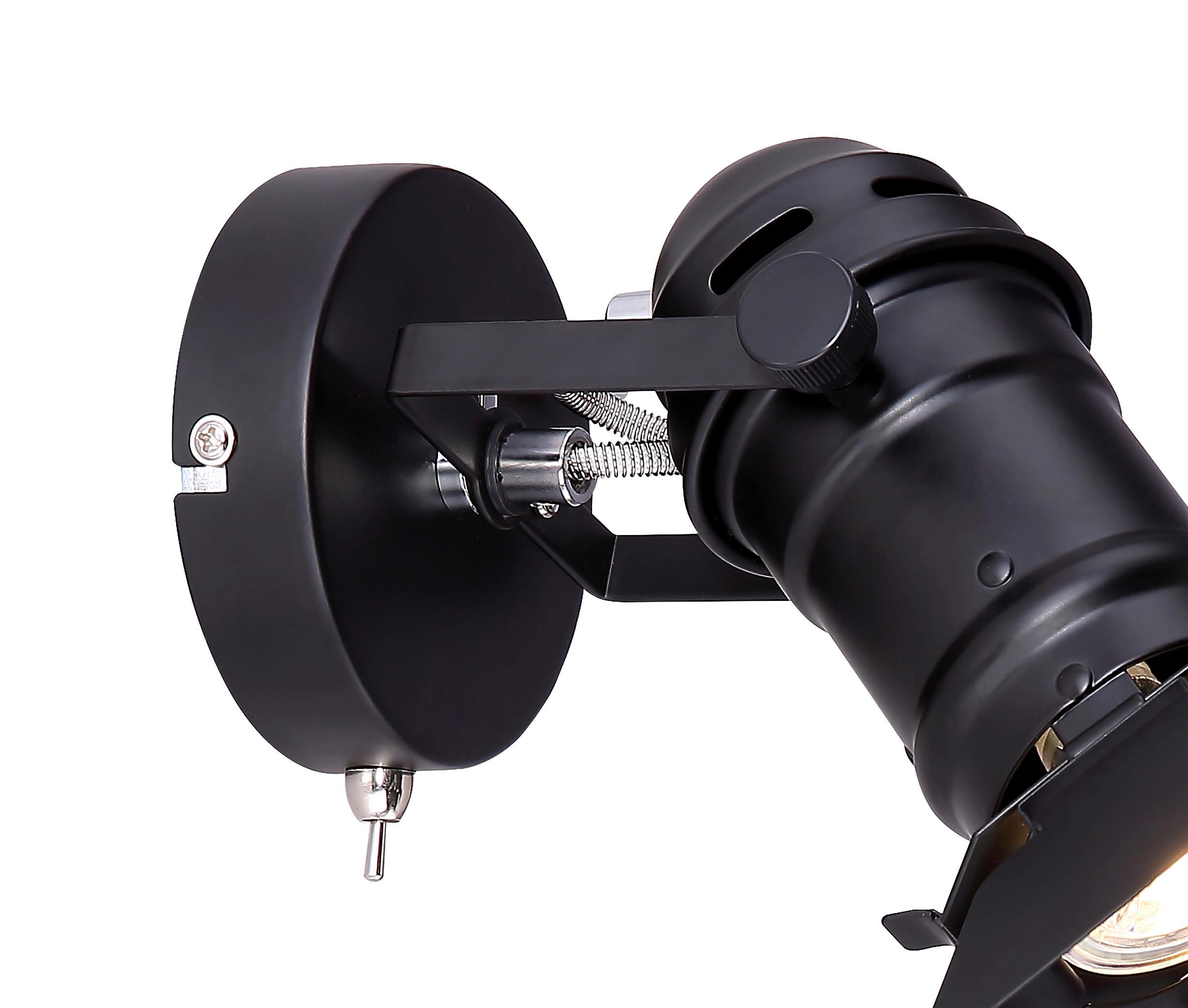 Strahler 1-Flammig verstellbar L: 16 cm - Schwarz, Trend, Metall (16/24,5/21,5cm) - Globo