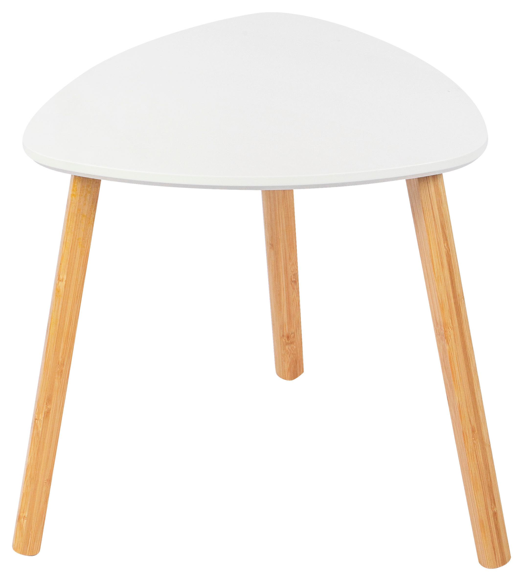 Beistelltisch Tim Weiß lackiert - Naturfarben/Weiß, MODERN, Holz/Holzwerkstoff (40/40,5/40cm)
