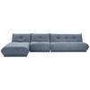 Ecksofa Giselle Blaugrau S: 185x390 Cm - Blaugrau, Trend, Textil (185/390cm) - Livetastic