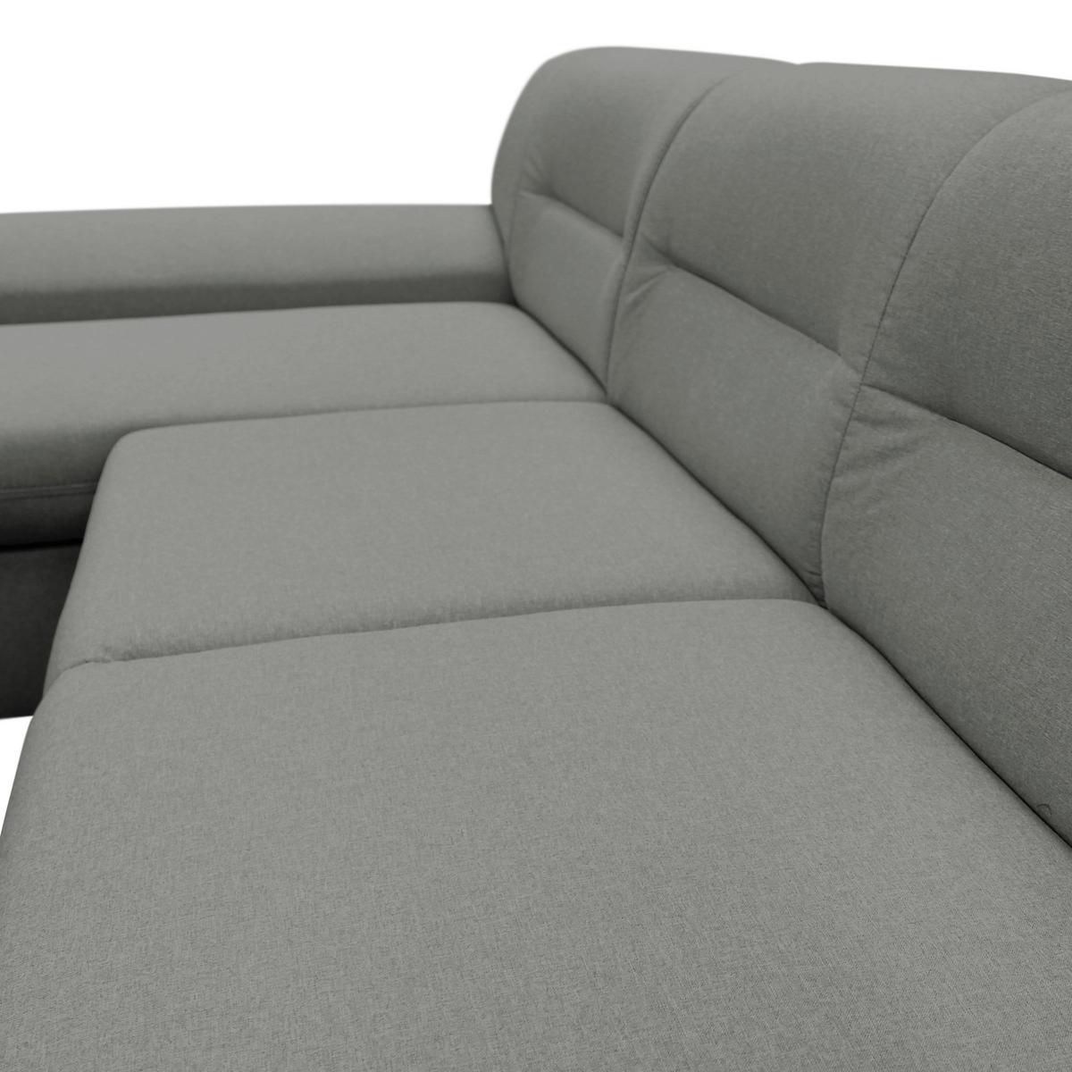 Ecksofa Mit Schlaffunktion Veratti Blau - Silberfarben/Hellgrau, Design, Textil (167/281cm) - MID.YOU