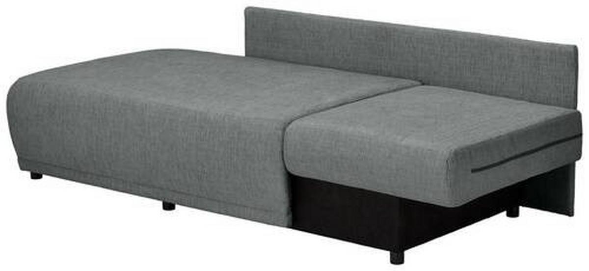 Chaiselongue Nello - Schwarz/Grau, KONVENTIONELL, Textil (171/73/93cm) - MID.YOU