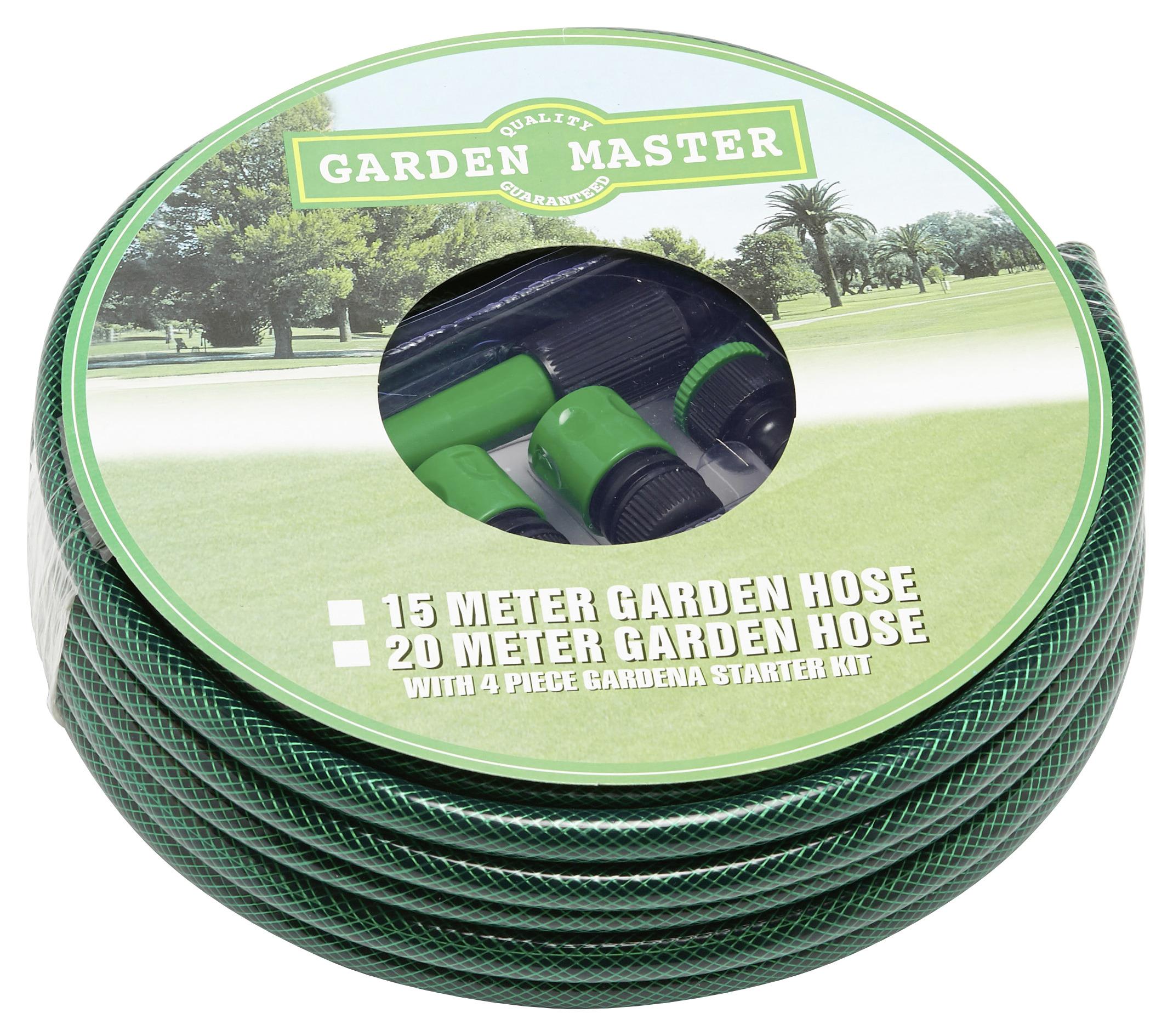 Gartenschlauch mit vierteiligem Starter-Kit