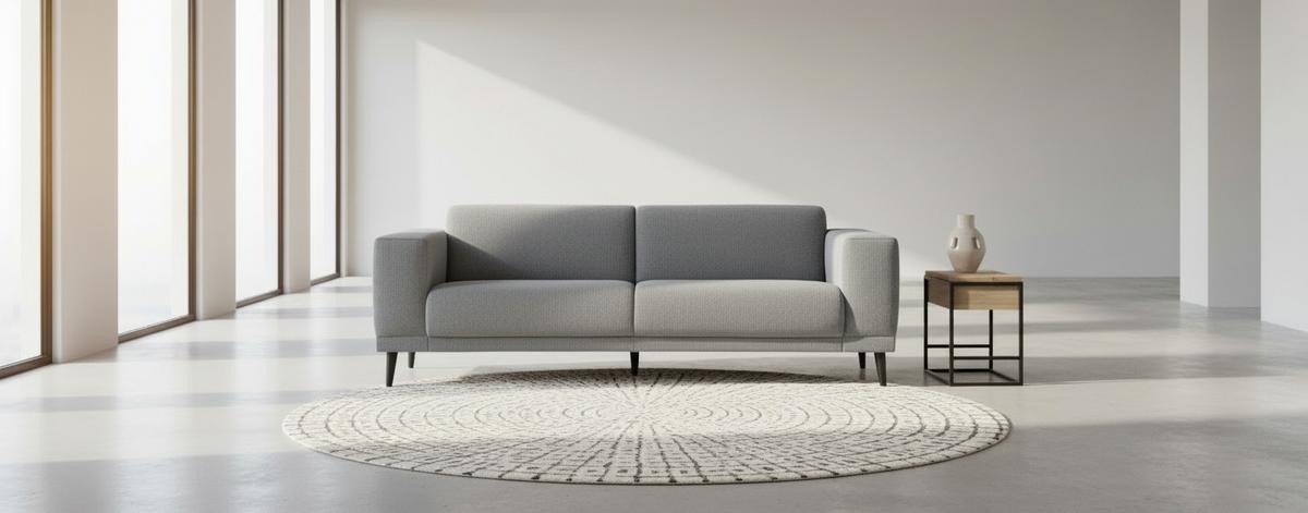 3-Sitzer-Sofa Oslo Dunkelgrau B: 218 cm - Dunkelgrau/Schwarz, Design, Textil (218/77/93cm) - MID.YOU