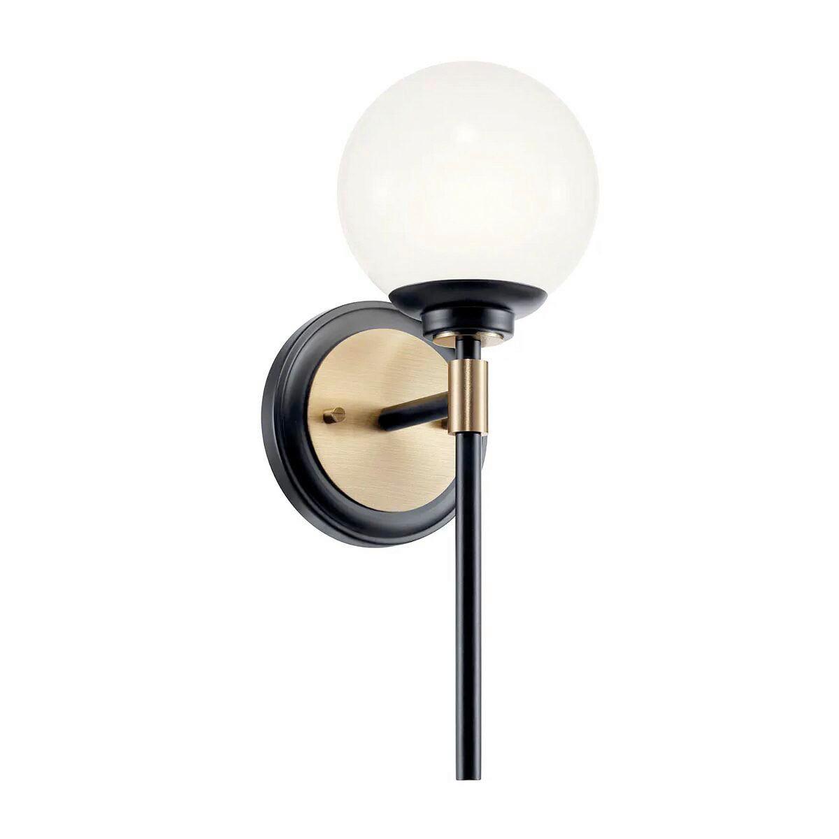 Fürdőszobai Falilámpa Kl-Benno1-Bk-Cpz - Pezsgő, Konventionell, üveg/fém (34.8/12.8/16.6cm) - Elstead Lighting
