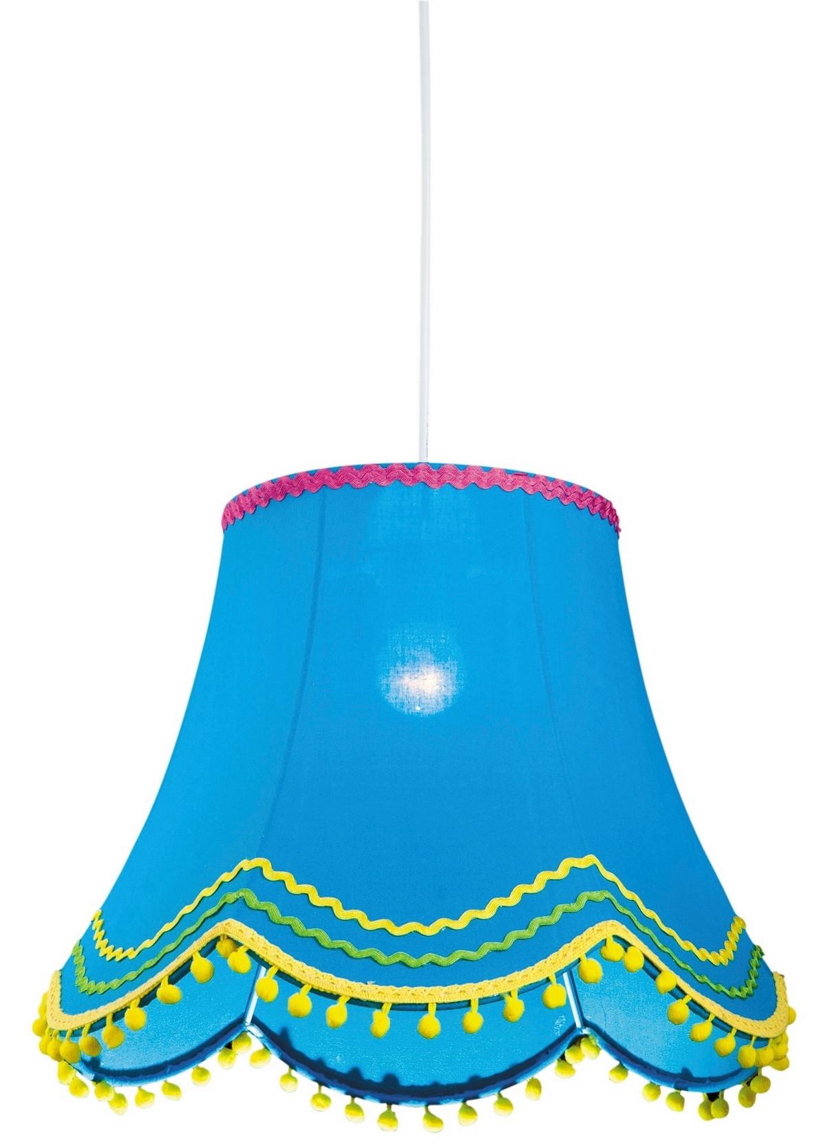 Pendelleuchte 31-94523 Arlekin - Hellblau, Trend, Kunststoff/Textil (35/35/9cm)