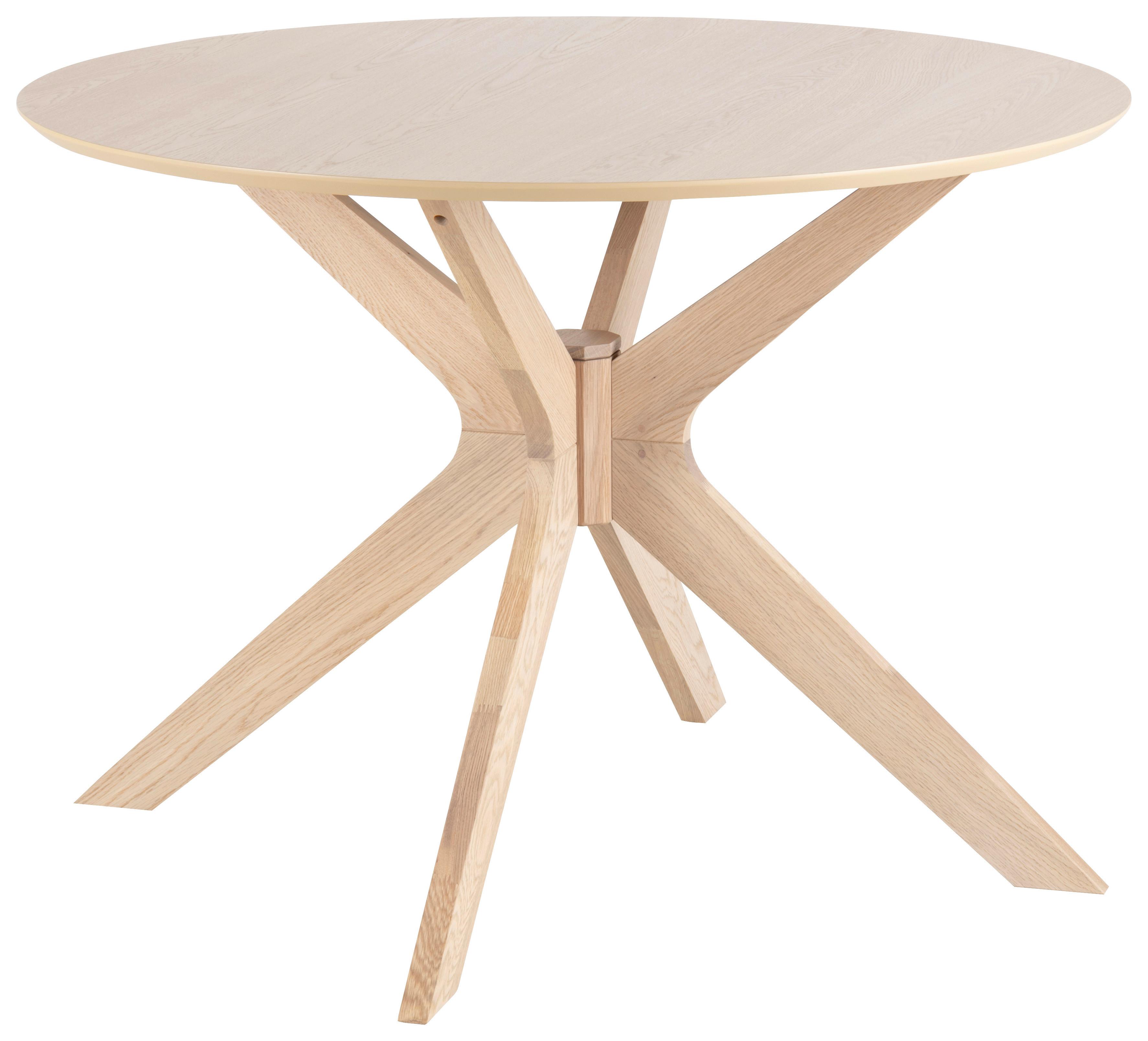 Jedálenský stôl masív/dyha DUNCAN 105 - farba duba, Konventionell, drevo (105/105/75cm) - MID.YOU