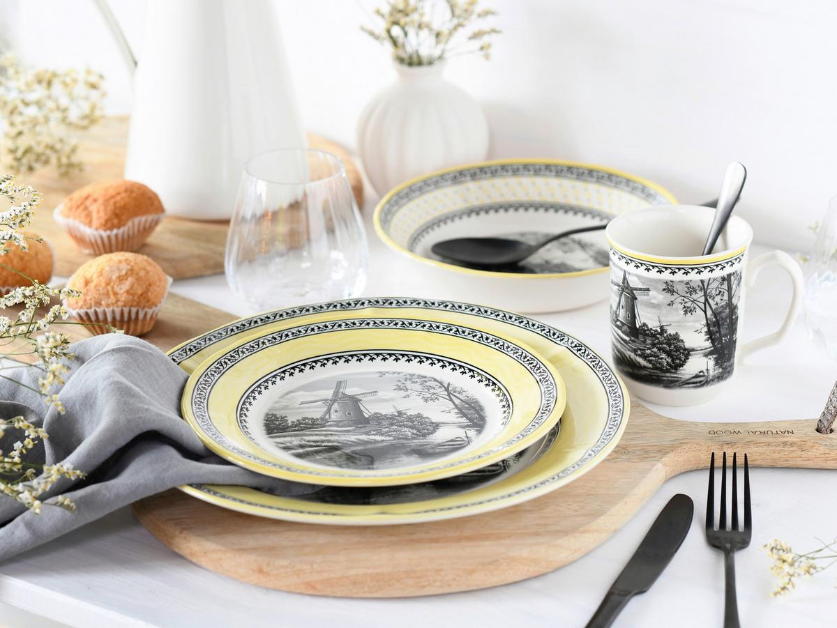 Kombiservice Windmühle Multicolor 16-teilig - Multicolor, Basics, Keramik - Creatable