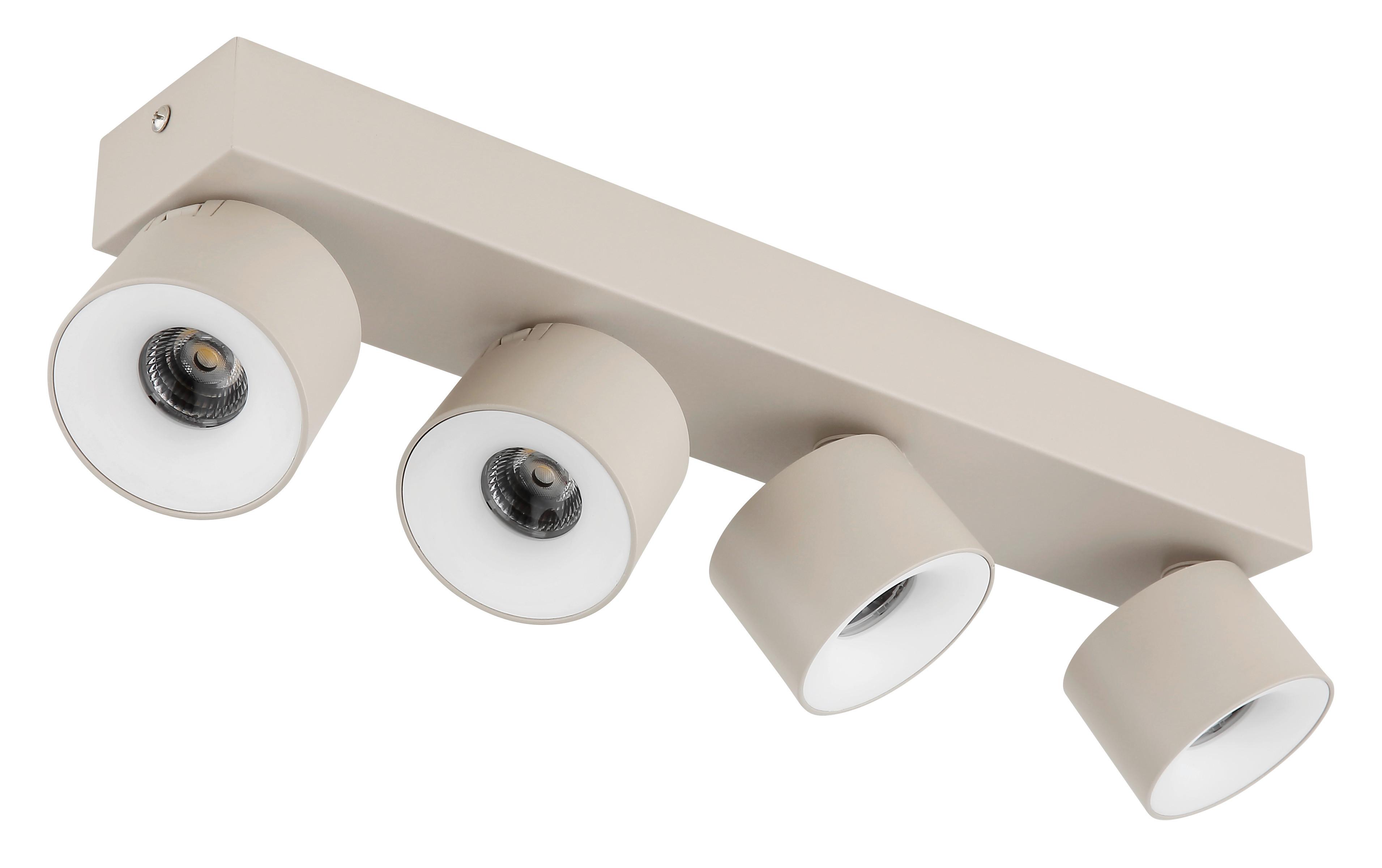 Led Reflektor 56961-4s Rae - homokszínű/fehér, Design, műanyag/fém (45.5/7.2/12cm) - Globo