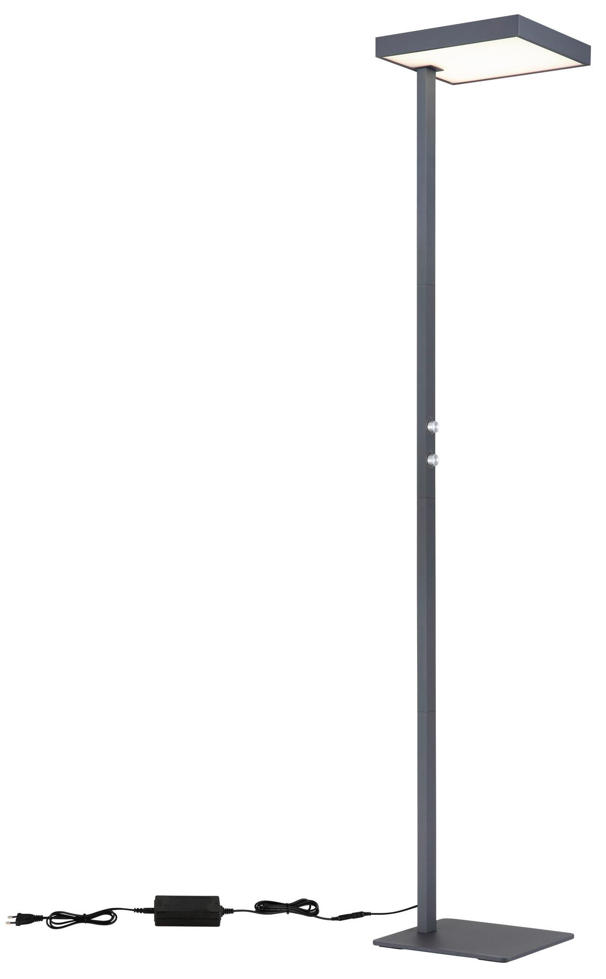 Led-stehleuchte Drehdimmer - Klar/Silberfarben, Design, Kunststoff/Metall (40/28/184,8cm) - Globo