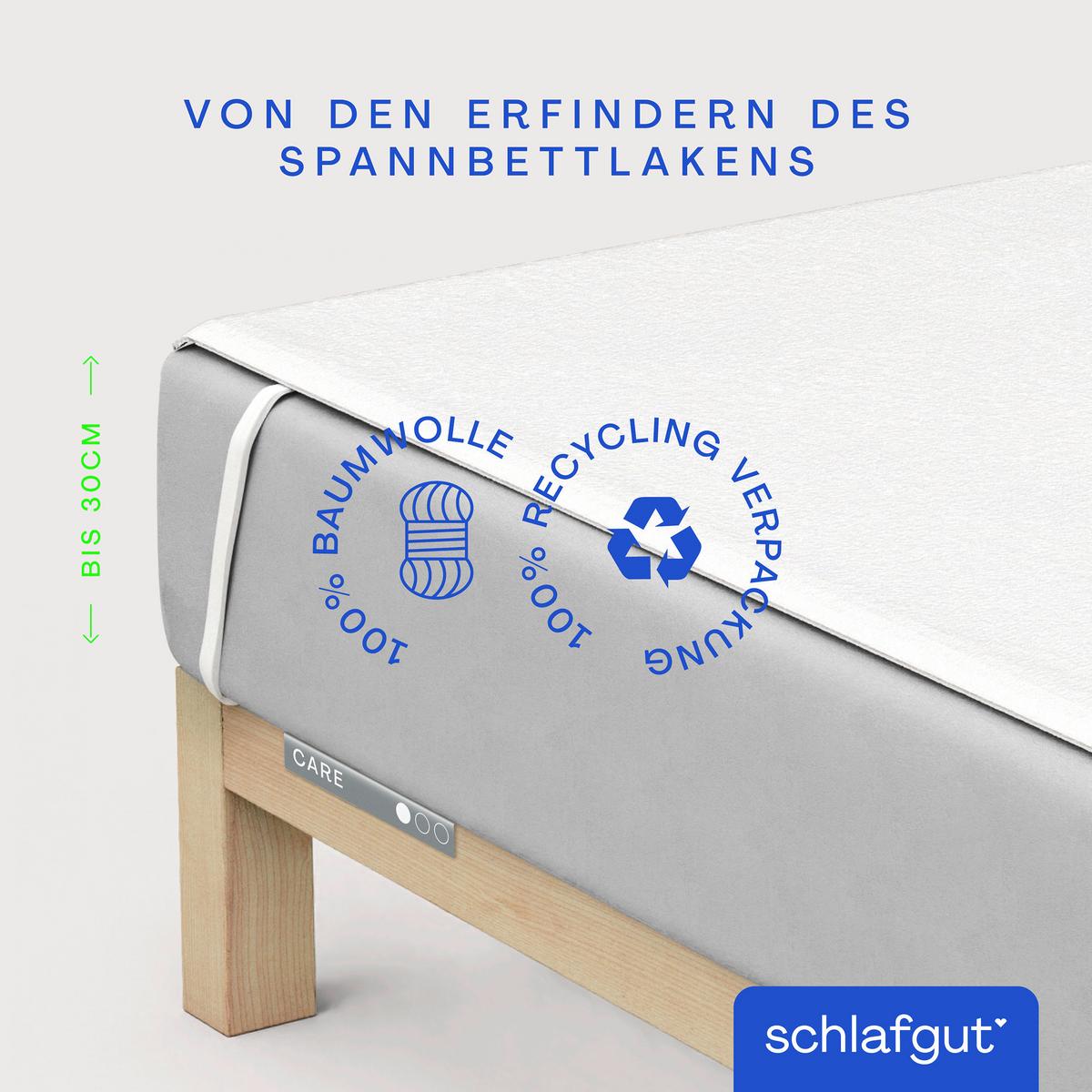 Matratzenauflage Baselayer Light Molton - Weiß, Basics, Textil (100/200cm) - Schlafgut