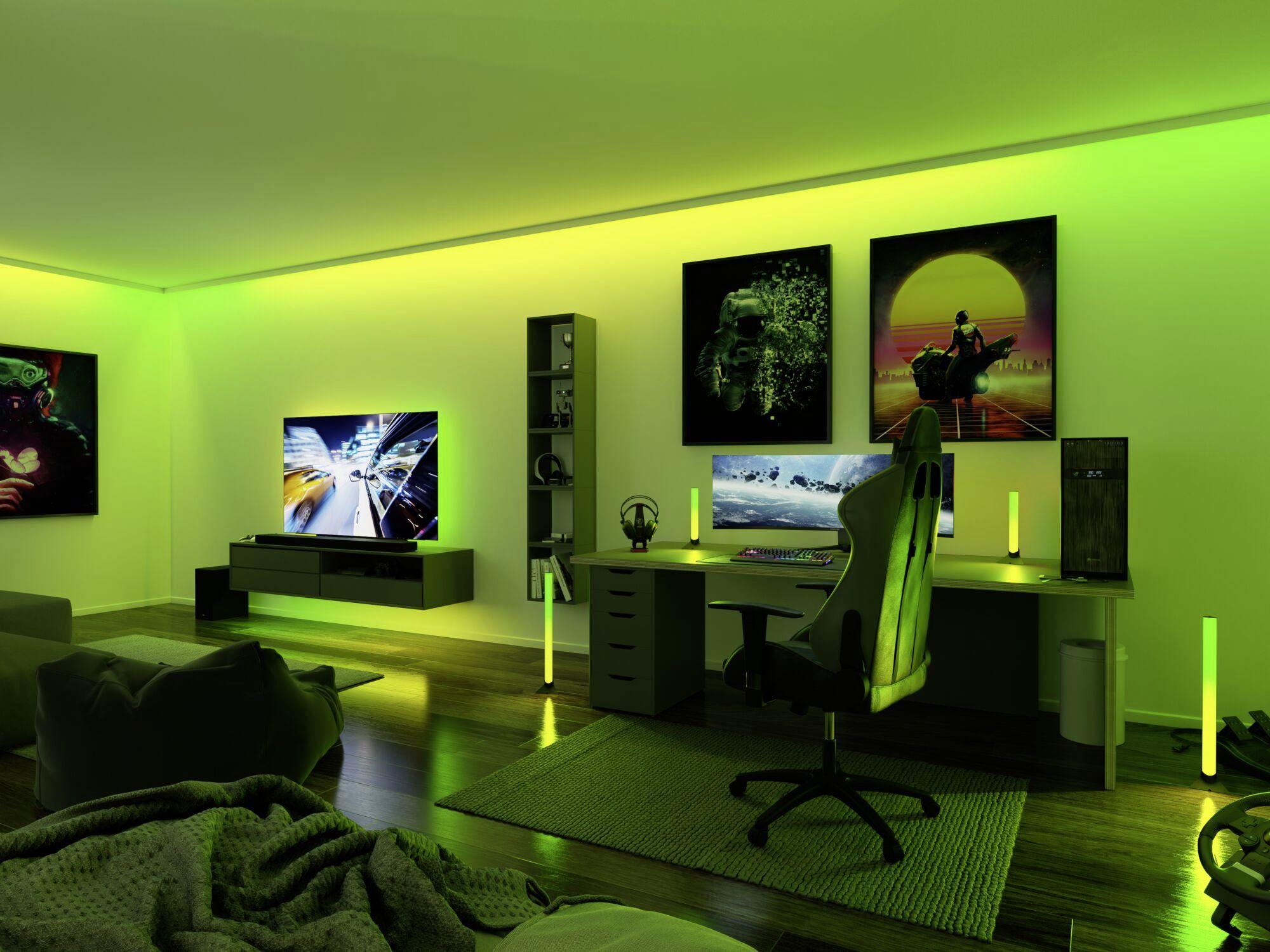 LED-Stripe 150 cm dimmbar - Schwarz, Basics, Metall (150,0/1,0/0,2cm) - Paulmann