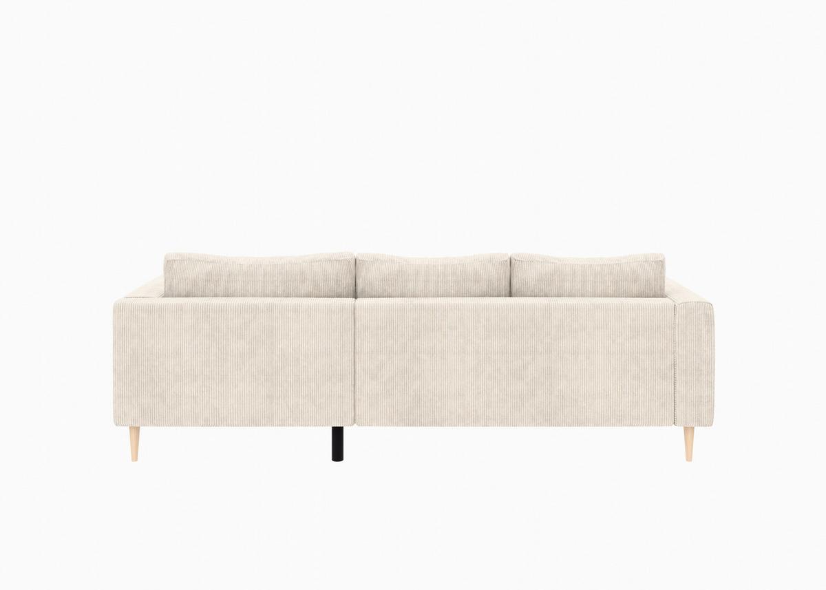 ECKSOFA Amazing Creme S: 232x161cm - Buchefarben/Creme, MODERN, Textil (232/161cm) - Trendmanufaktur