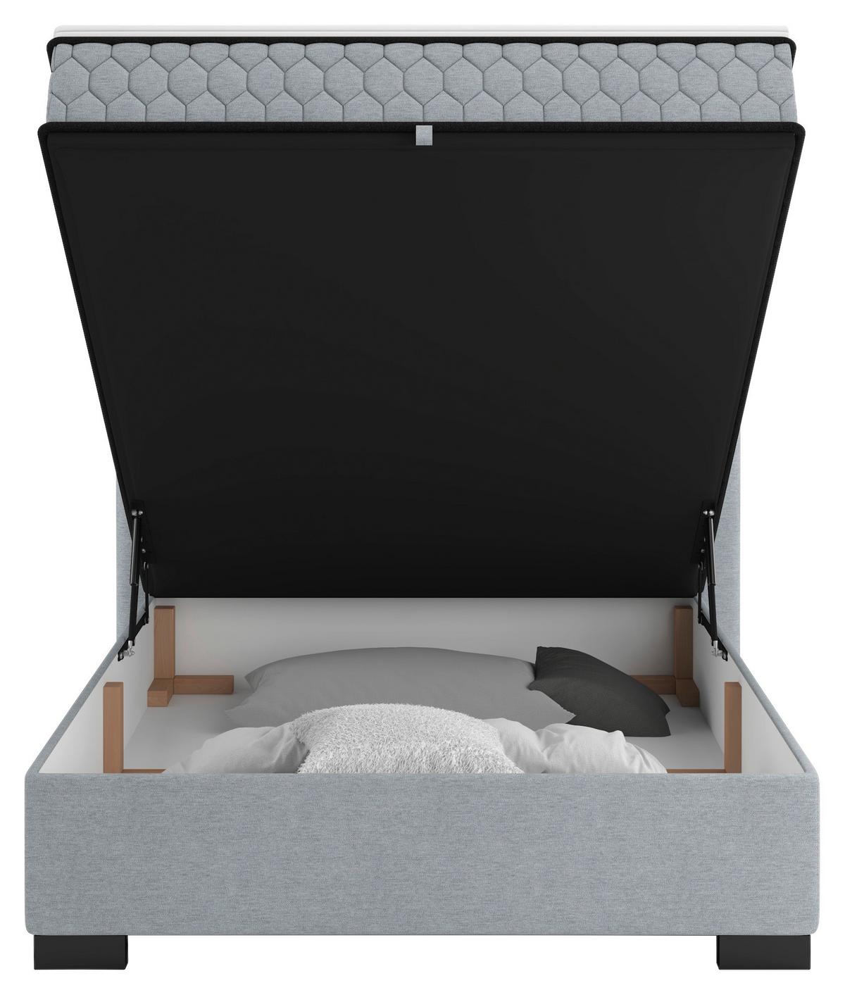 Americká postel MAYA D 100/200 cm, šedá - šedá/černá, Konvenční, dřevo/kompozitní dřevo (100/200cm) - Mömax