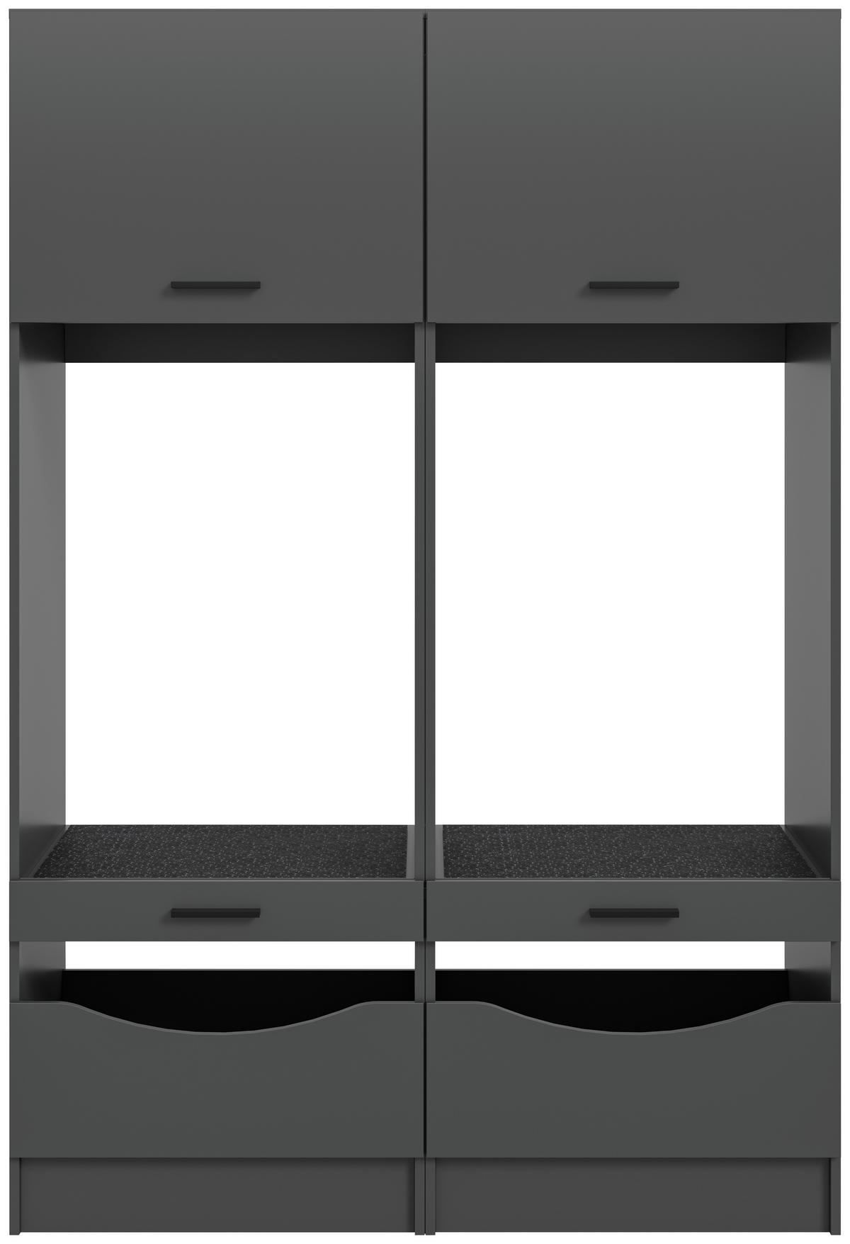 Prádelna Free Antracit - antracitová, Basics, kompozitní dřevo (133/195/68cm) - MID.YOU