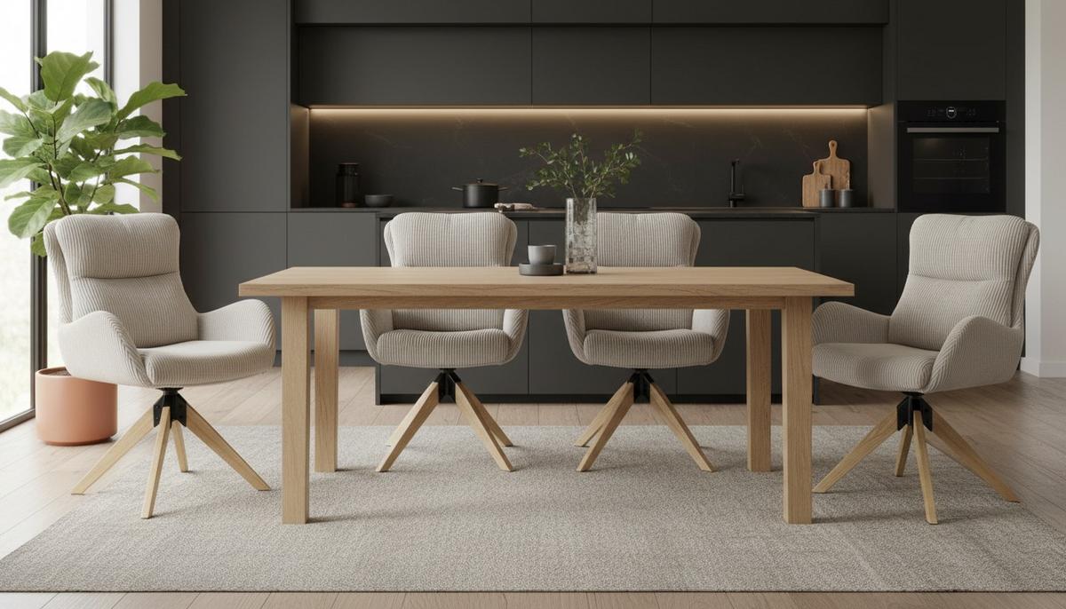 Armlehnstuhl Malu Cord Taupe Echtholz Beine - Taupe/Naturfarben, KONVENTIONELL, Holz/Textil (60/91/72cm) - Livetastic