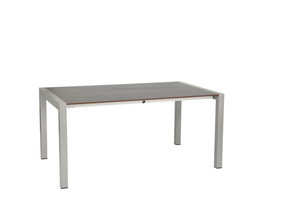 Gartengarnitur 5-tlg. Urban Metall/Textil/Holzwerkstoff - Platinfarben/Anthrazit, Basics, Holzwerkstoff/Textil (160+60/98/74cm) - Acamp