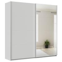 Schwebetürenschrank + Spiegel B: 225cm Feldkirch Seidengrau - Silberfarben/Hellgrau, MODERN, Holzwerkstoff (225/229/62cm)