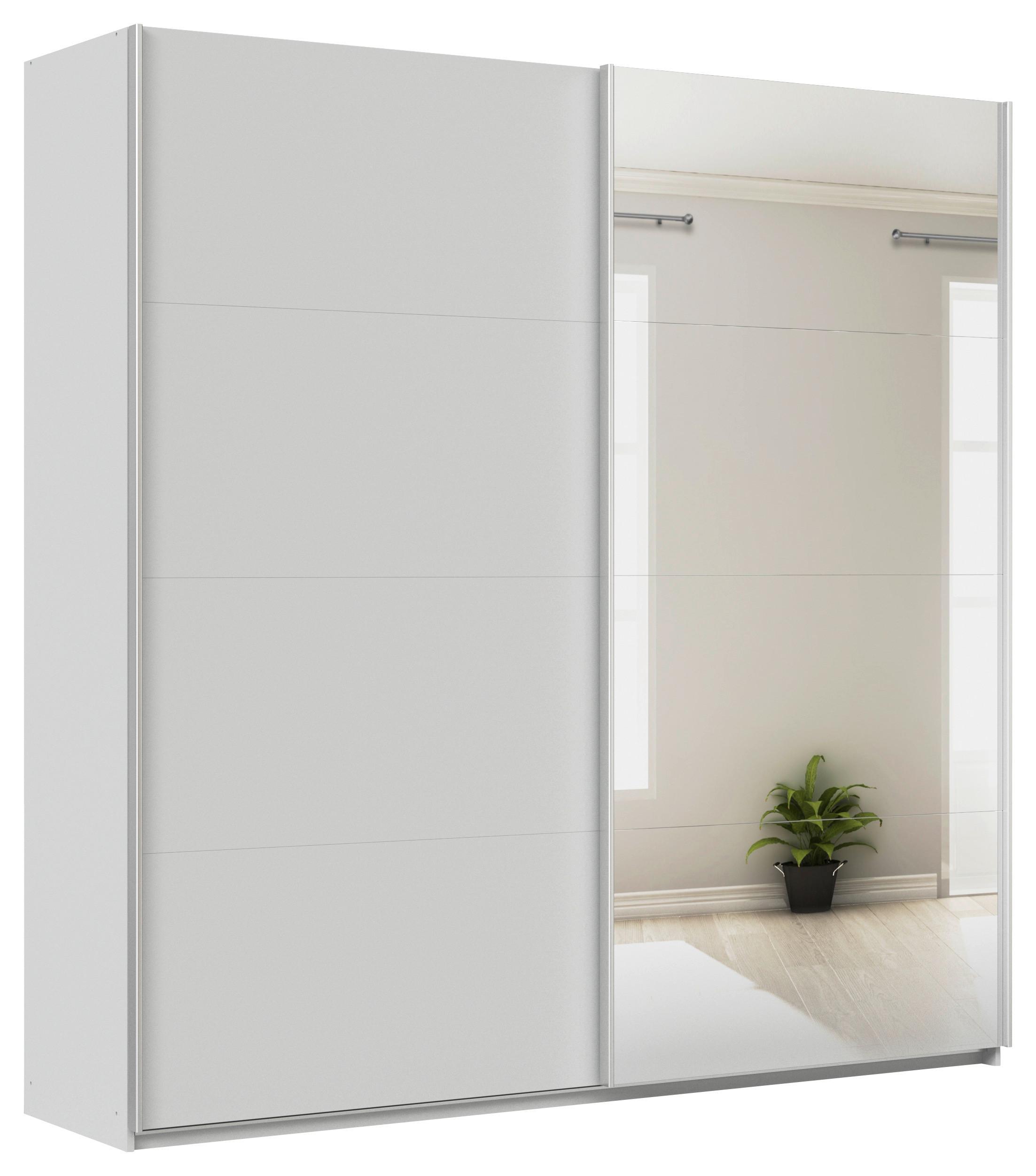 Schwebetürenschrank + Spiegel B: 225cm Feldkirch Seidengrau