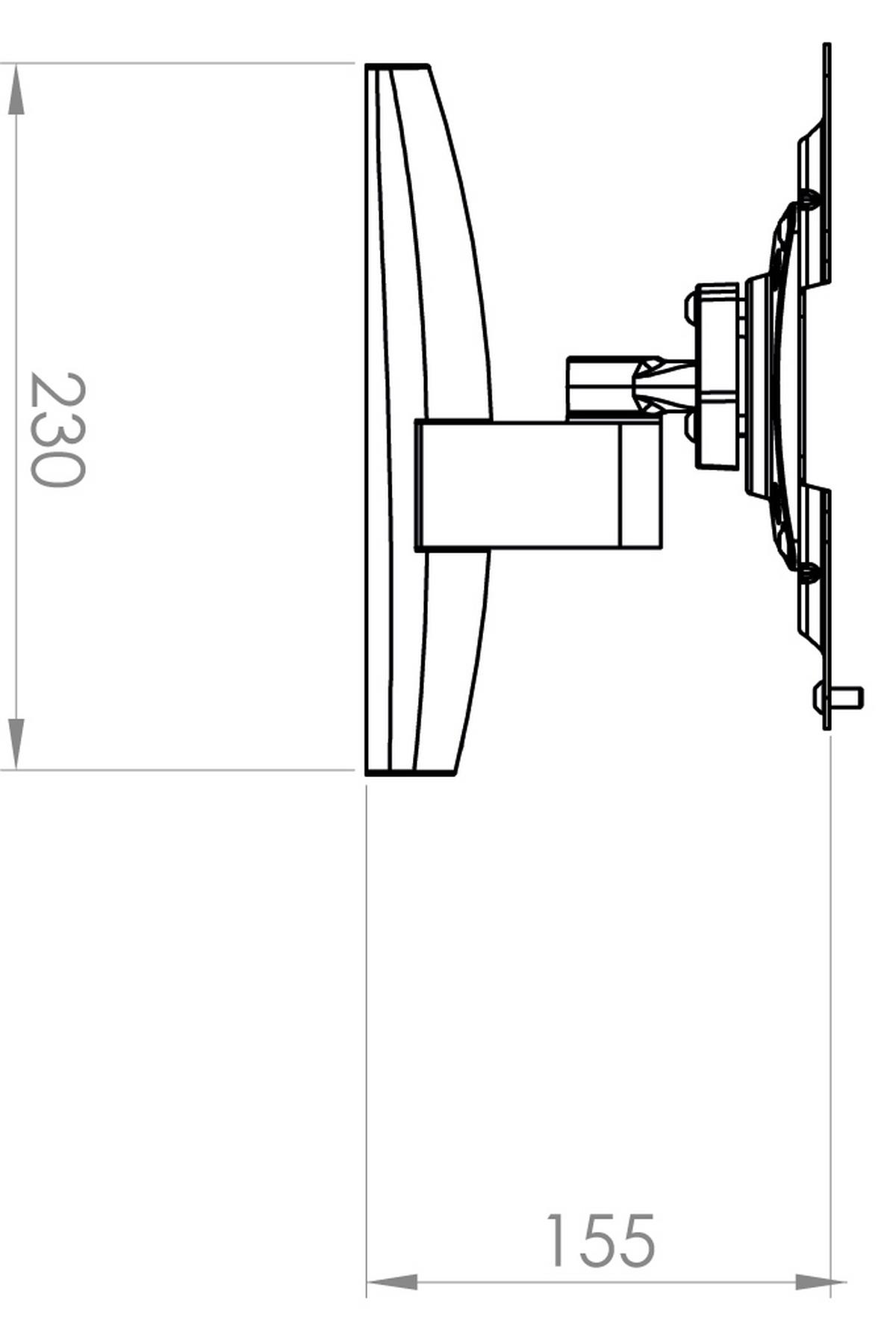 Tv-wandhalterung Bis 37“ Dreh- U. Ausziehbar Ts1 Max. 20 Kg - Schwarz, KONVENTIONELL, Metall (20/23/15,5cm) - MID.YOU